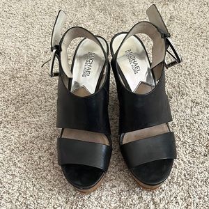 Black Wedge Sandal